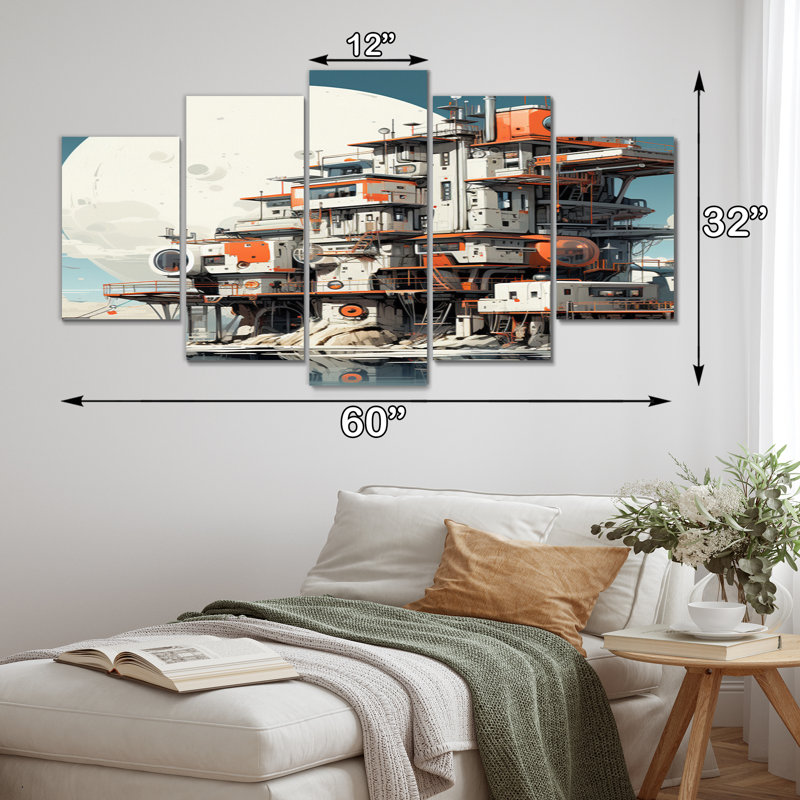 Château fantaisie I - impression sur toile de châteaux - 5 panneaux