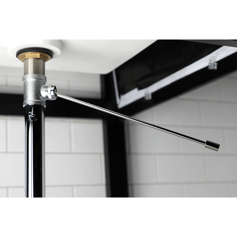 Kingston Brass Concord Brass Pop-Up Bathroom Sink Drain without Overflow, 22 Gauge, Polished Nickel