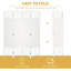 Paravent 4 panneaux pliable, écran d'intimité, cloison autoportante en fibre Wave, blanc