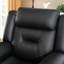 Fauteuil inclinable manuel moderne en cuir respirant avec accoudoirs et dossier rembourrés de 36,6 po de large Ethelwyn (ensemble de 2)-1559492900