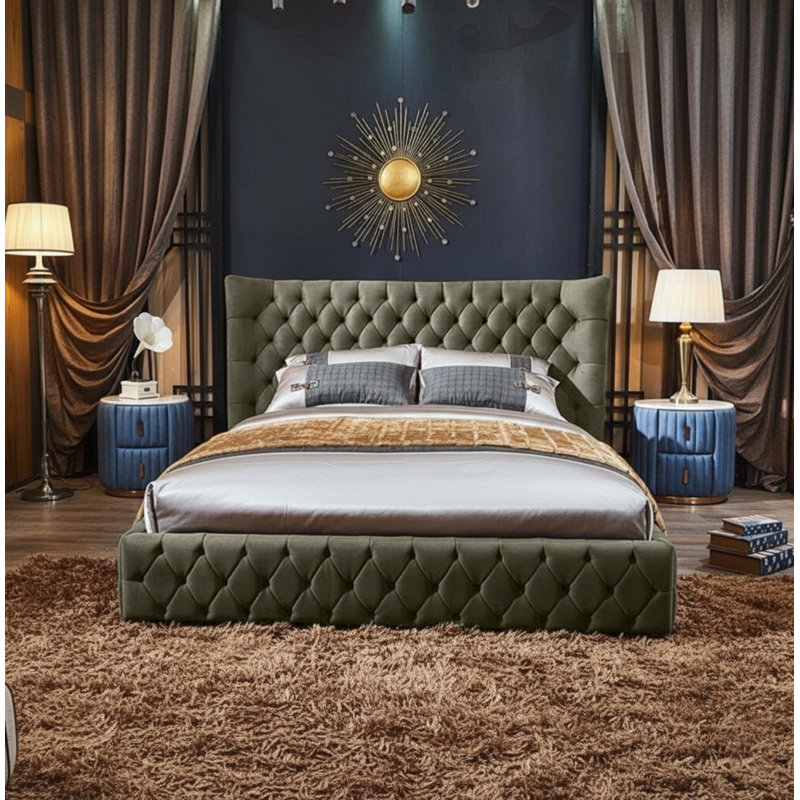 Buckingham Upholstered Ottoman Storage Bed, Super King (6'), Asphalt