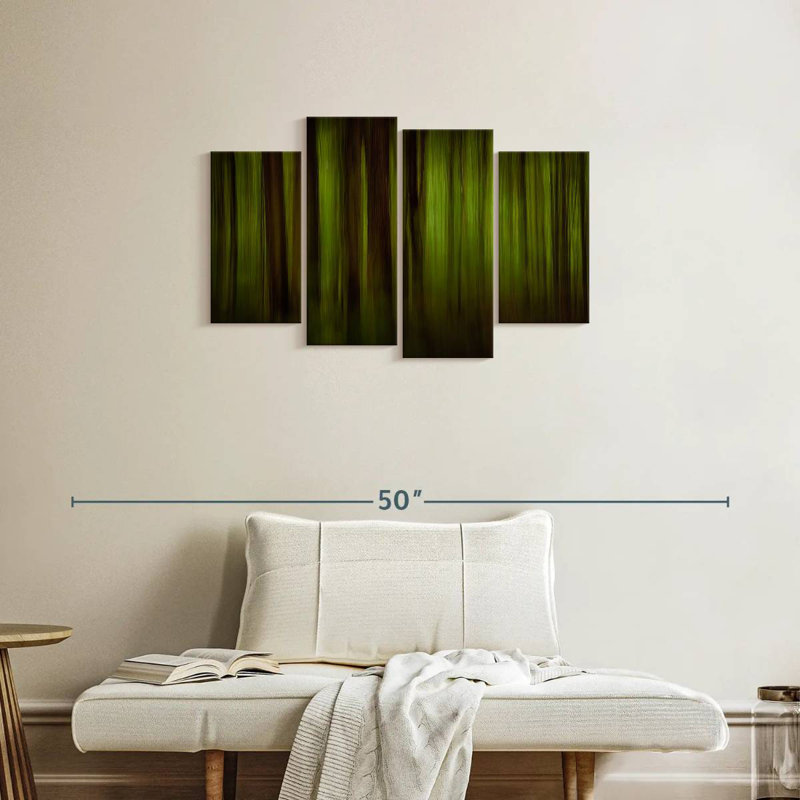 Abstrait vert foncé Avery, H 22 po x l 36 po
