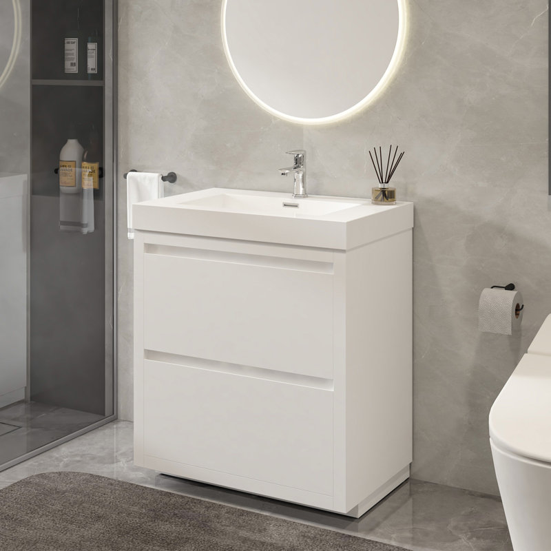 Valadez 36'' Single Bathroom Vanity with Resin Top