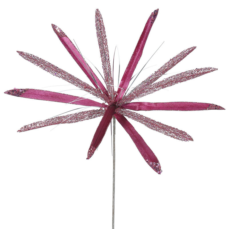 Décoration de Noël artificielle 24 po, 20 po en velours Papyrus, Mauve