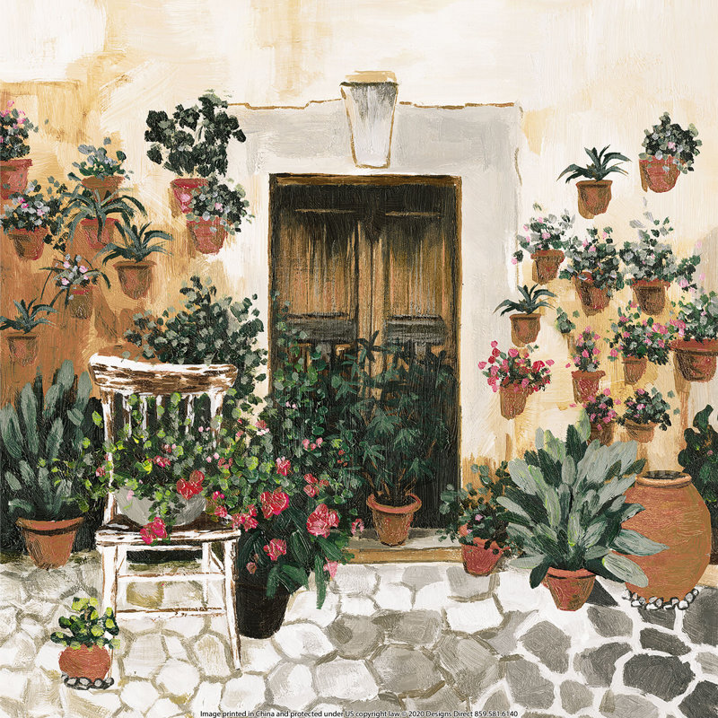 Terracotta Door - Wrapped Canvas Painting, 51cm H x 51cm W x 3.8cm D