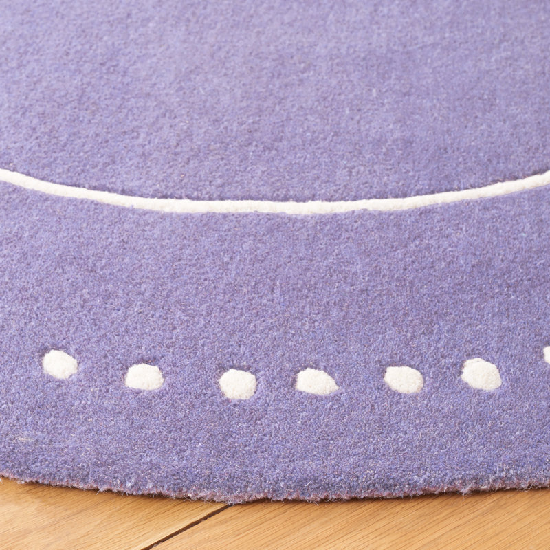 Cruz Hand Tufted Wool Solid Color Rug, Round 7'
