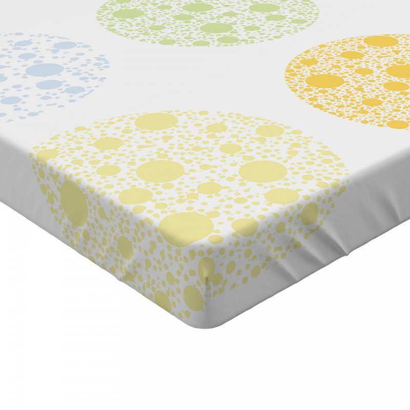 Microfiber Polka Dots Fitted Sheet, Twin Fitted Sheet