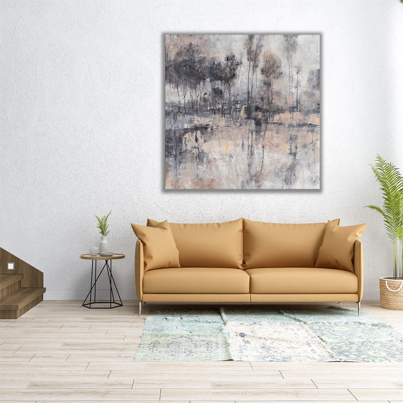 «Fog in the Forest I», reproduction d'art sur toile, H 12 po x l 12 po