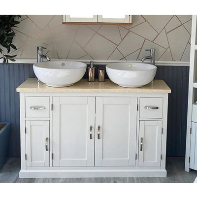 Arango 1230mm Double Bathroom Vanity with Vessel Ceramic Basin