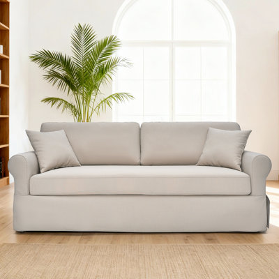 Rolled Arm Slipcover Sofa