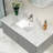 18.5" L x 13.5" W Undermount Bathroom Sink Rectangular White Ceramic Bathroom Sink Vanity Basin with Overflow