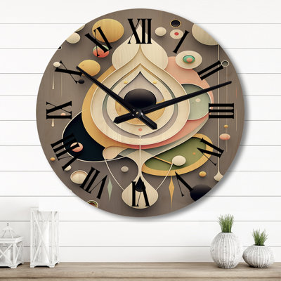 Horloge murale géométrique rétro