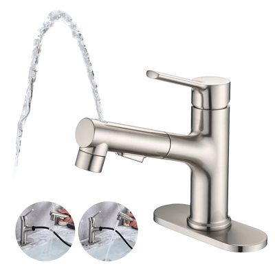 Single-Hole Single-handle Bathroom Faucet with Drain Assembly