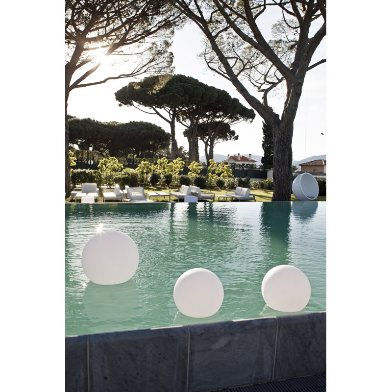 Pearl 9.8" Battery Powered Integrated LED Color Changing Outdoor Floating Light, 10" Height