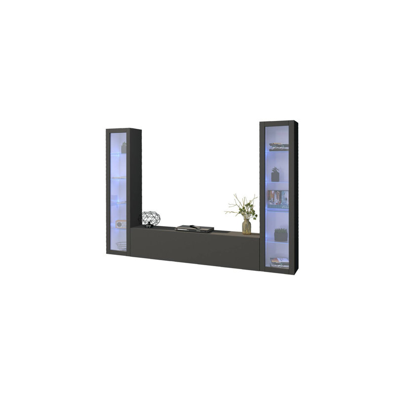 Caliopia Rectangle Accent Cabinet, Anthracite