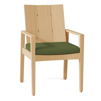 Chaise avec accoudoirs d'extérieur en teck Ashland