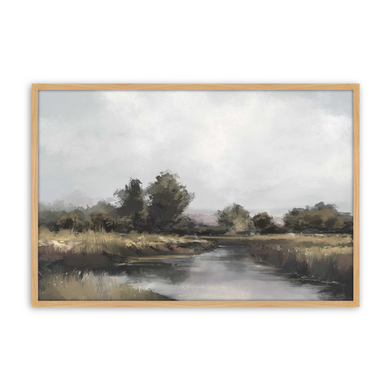 «Spring River» par Garima Dhawan, reproduction d'art, Tanné, H 12 po x l 16 po
