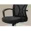 Chaise de bureau, hauteur réglable, pivotante, ergonomique, accoudoirs, bureau d'ordinateur, travail, filet noir, métal chromé, contemporain, moderne-1176664877-1176664879