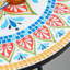 Table mosaïque ronde, table de jardin ronde, rouge