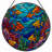 7.8"H Underwater Scene Stained Glass Window Panel-1391028112