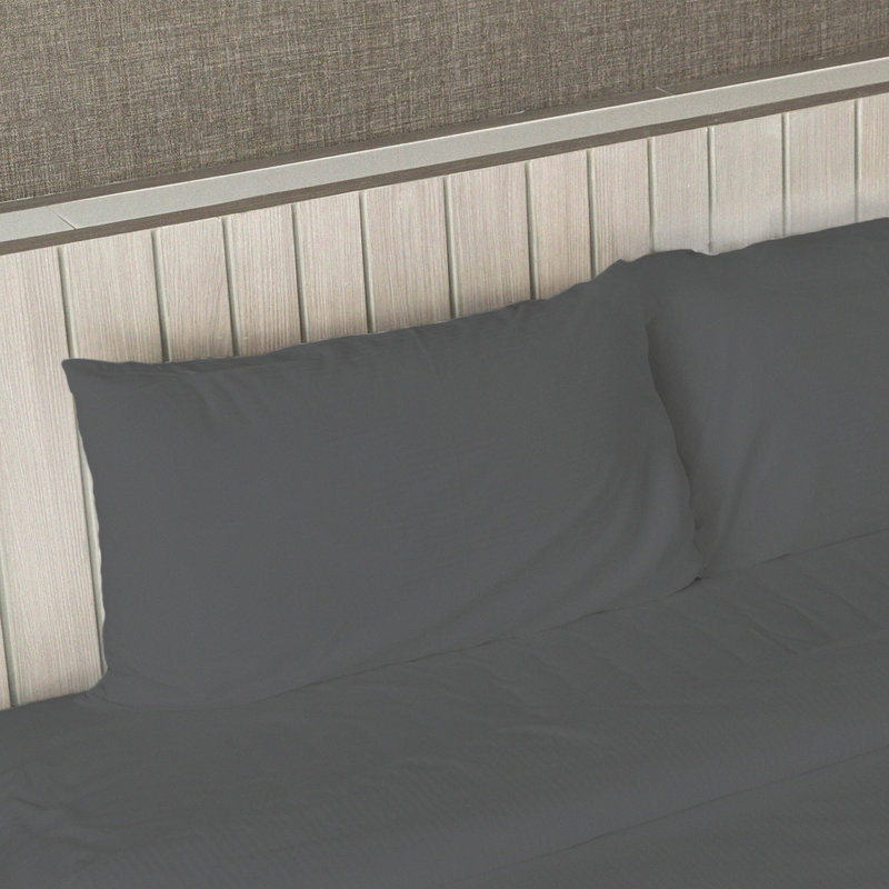 Microfiber Sheet Set, Gray, Queen Sheet Set + Fitted Sheet + 2 Pillowcases