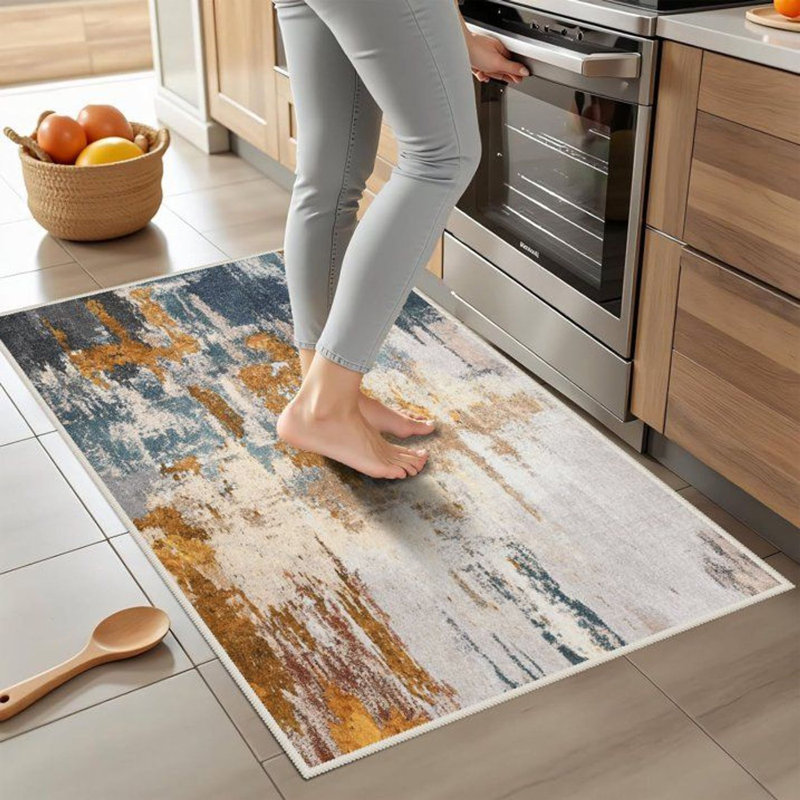 Fillender Washable Area Rugs Non-Slip Modern Abstract Soft For Living Room Entryway Bedroom, Rectangle 2' x 3'