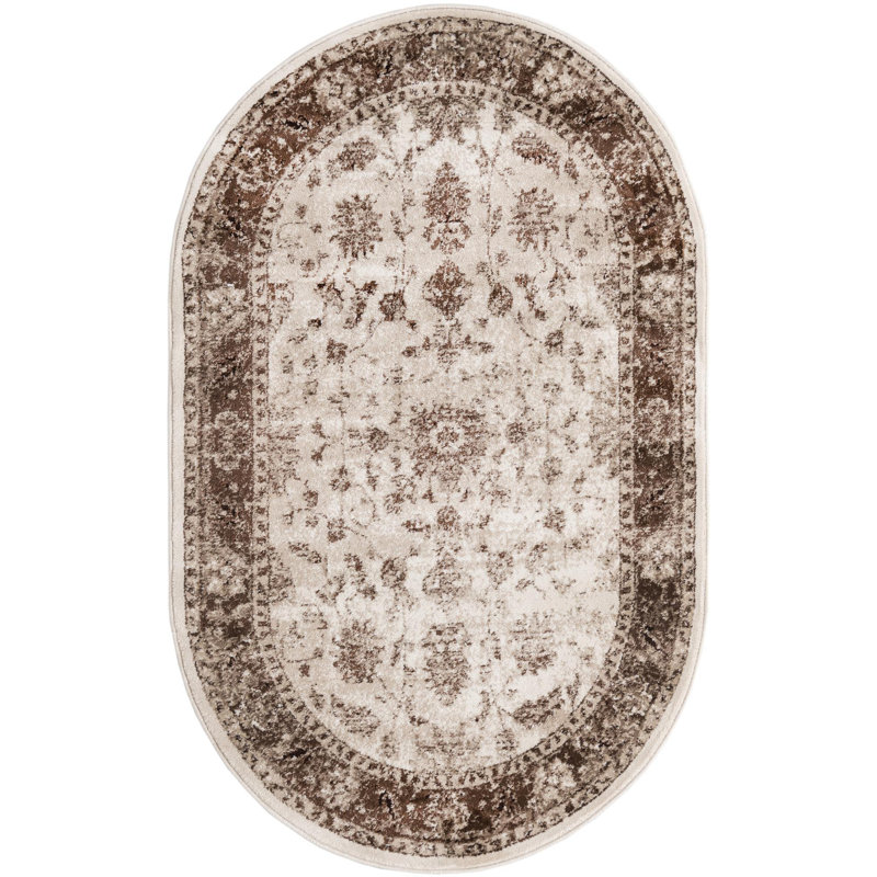 Emigdio Oriental Indoor Rug, Oval 3'3" x 5'3"