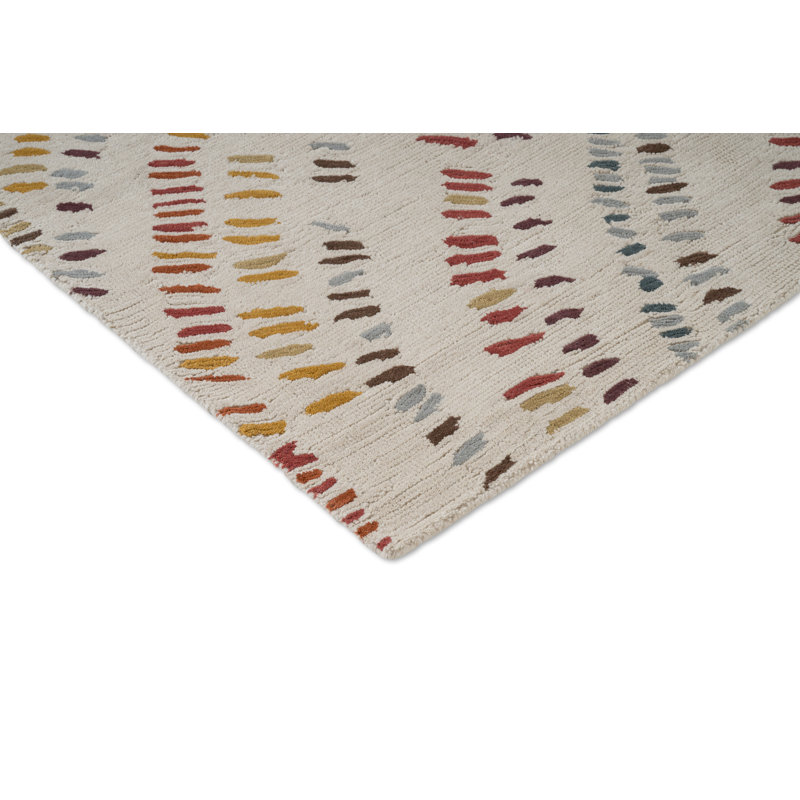 Frescoes Handmade Wool Abstract Area Rug, Rectangle 8'2 x 11'6