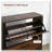 Industrial Shoe Cabinet with 2 Flip Drawers Freestanding Shoe Storage Cabinet Narrow Slim Shoe Rack for Entryway Hallway