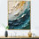 Bleu sarcelle crème surréel spirales II - spirales abstraites, impressions sur toile
