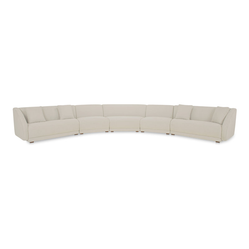 Canapé modulaire Rae, Polyester blanc, H 31,5 po x l 192 po x P 34,29 po