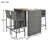 5-Pieces Outdoor Patio Wicker Bar Set