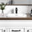 KARAMAG Rectangular 18 Inch Small Drop-in Bathroom Sink Semi-Recessed Easy Installation with Overflow White