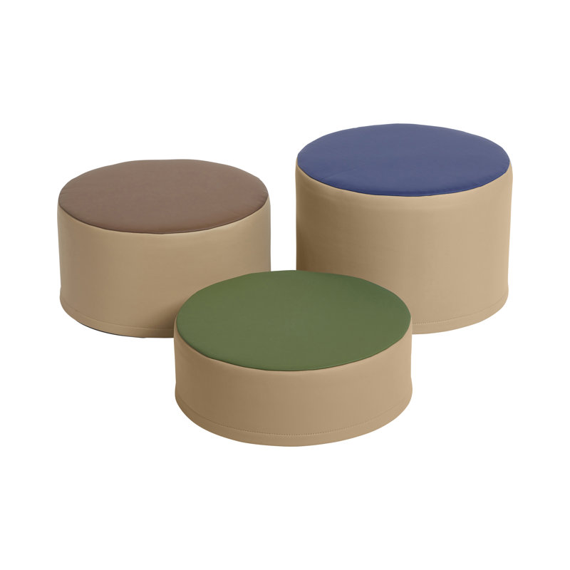 SoftZone Earthtone Foam Stump Stool Set, 3-Piece