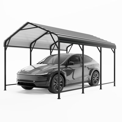 10 pi. L 15 pi. D Abri de voiture en acier galvanisé