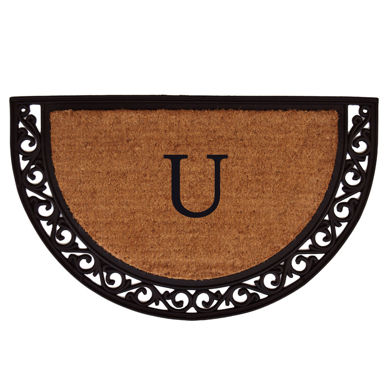 Assemgul Non-Slip Outdoor Doormat, Semi-Circle 2' x 3', U