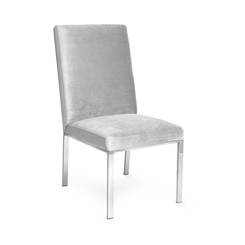 Chaise de salle à manger Coady Misty, Argent argent, Argent argent, Gris