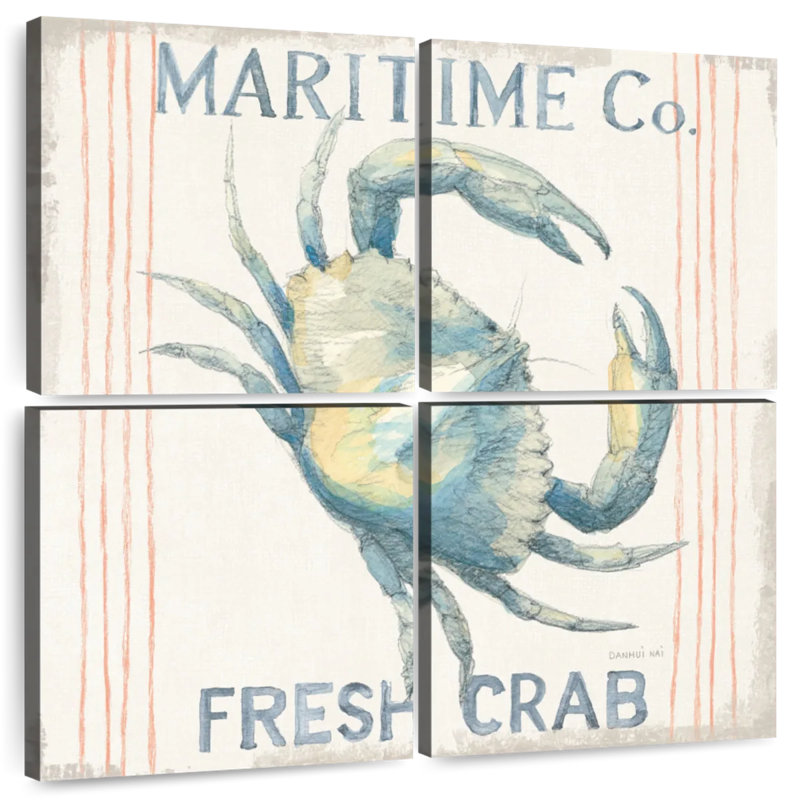 Plaque murale Kema Floursack Nautical Square III, H 57 po x l 57 po