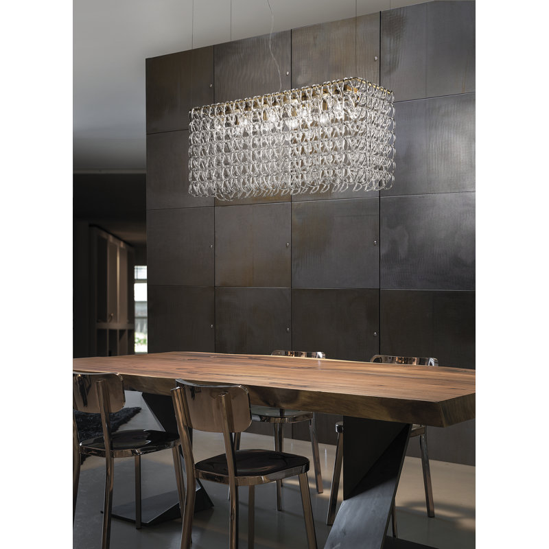 Giogali 10 - Light Pendant, 99" H x 47" W x 47" D, Black, Glossy Chrome