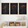 Grunge Moody Flower Minimalist Floral and Botanical Framed Canvas 3 Pieces Set Print Wall Art