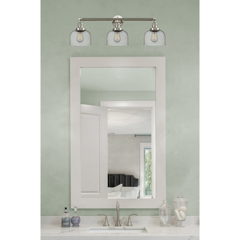 Éclairage pour salle de bain 3 lumières Hanae, DEL, Nickel satiné brossé