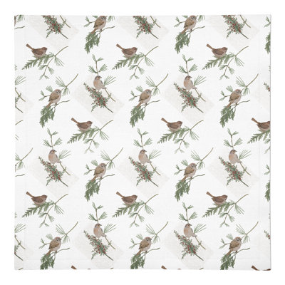 Dinkens Cotton Twill Floral Square Napkin