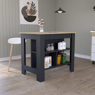 Kymora Wood Kitchen Island