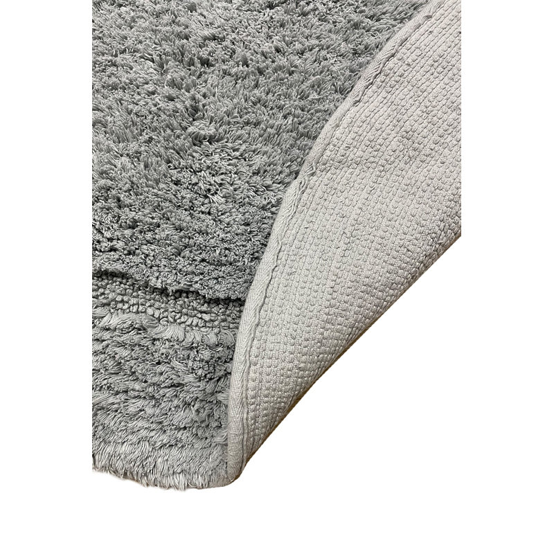 Tapis de bain en coton de haute qualité, 35,4 po x 35,4 po | 100% coton, 1,76 lb, 1 600 g / m² | Doux et absorbant, lavable à la machine à 86 ° F, couleur grise | Parfait pour la salle de bain, confort luxueux et entretien facile