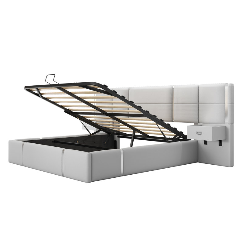 Carboni Upholstered Lift Up Storage Bed