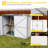 Outdoor Storage Shed 4.2x2.2FT with Metal Frame & Fir Wood, Weatherproof Resin Garden Shed for Patio Backyard, Horizontal Storage Cabinet with Adjustable Shelves, White-122512083