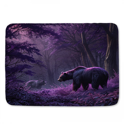 Tapis de bain Bears In Purple Forest