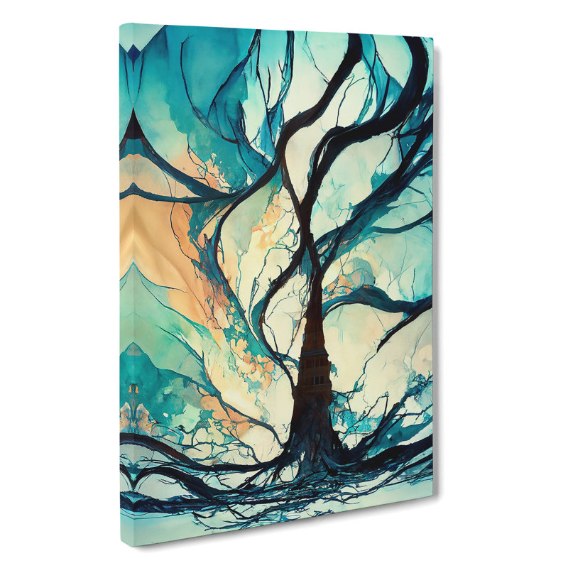 XC1022-4746X Tree In Abstract No.2 - Wrapped Canvas Print, 76cm H x 50cm W x 3cm D