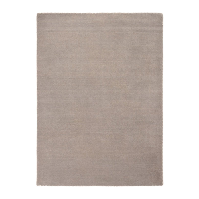 Wool Hand Woven Area Rug, Light gray, Rectangle 80 x 150cm