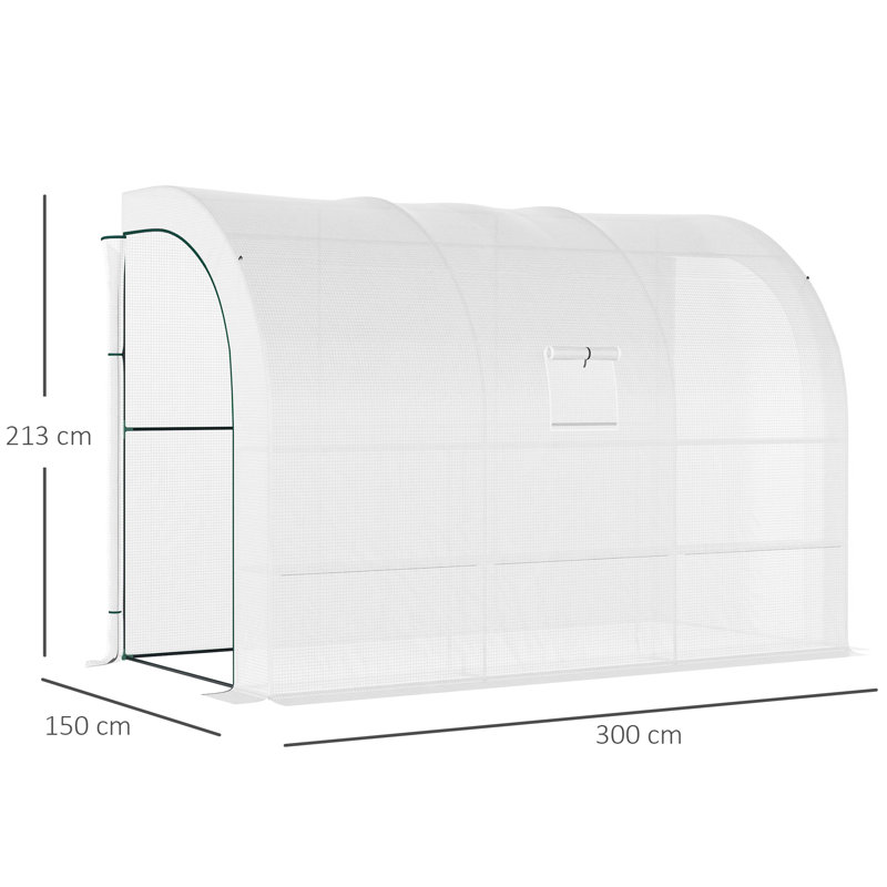 Valia 10 Ft W x 5 Ft D Lean-to Greenhouse